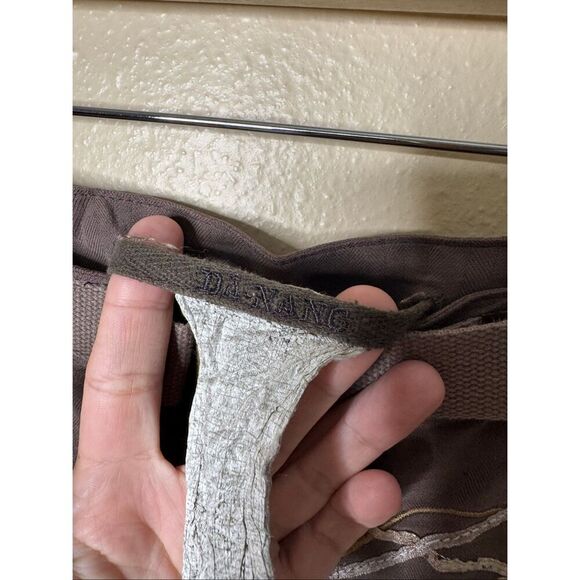 Da-Nang Pants Women Medium Brown Y2K Embroidered Floral Vintage Surplus Boho - Picture 4 of 10